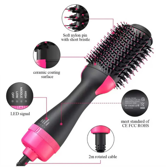 One Step Hot Air Brush Dryer & Straightner
